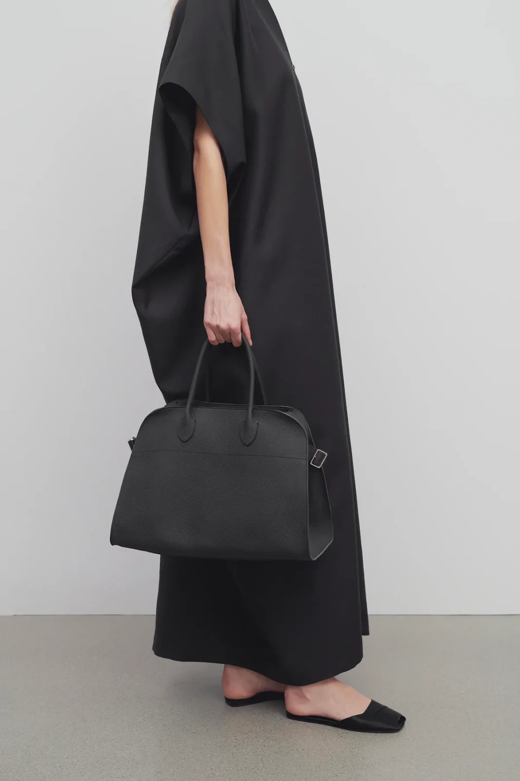 The Row Soft Margaux 15 Bag in Black - The Next Birkin aesthetic