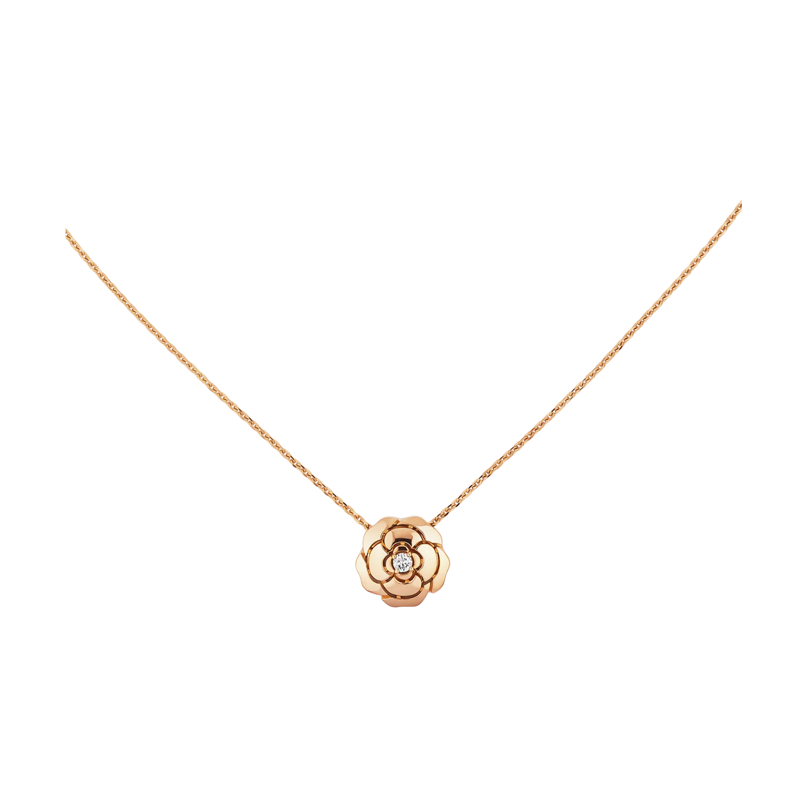 Chanel Extrait de Camélia yellow gold flower necklace