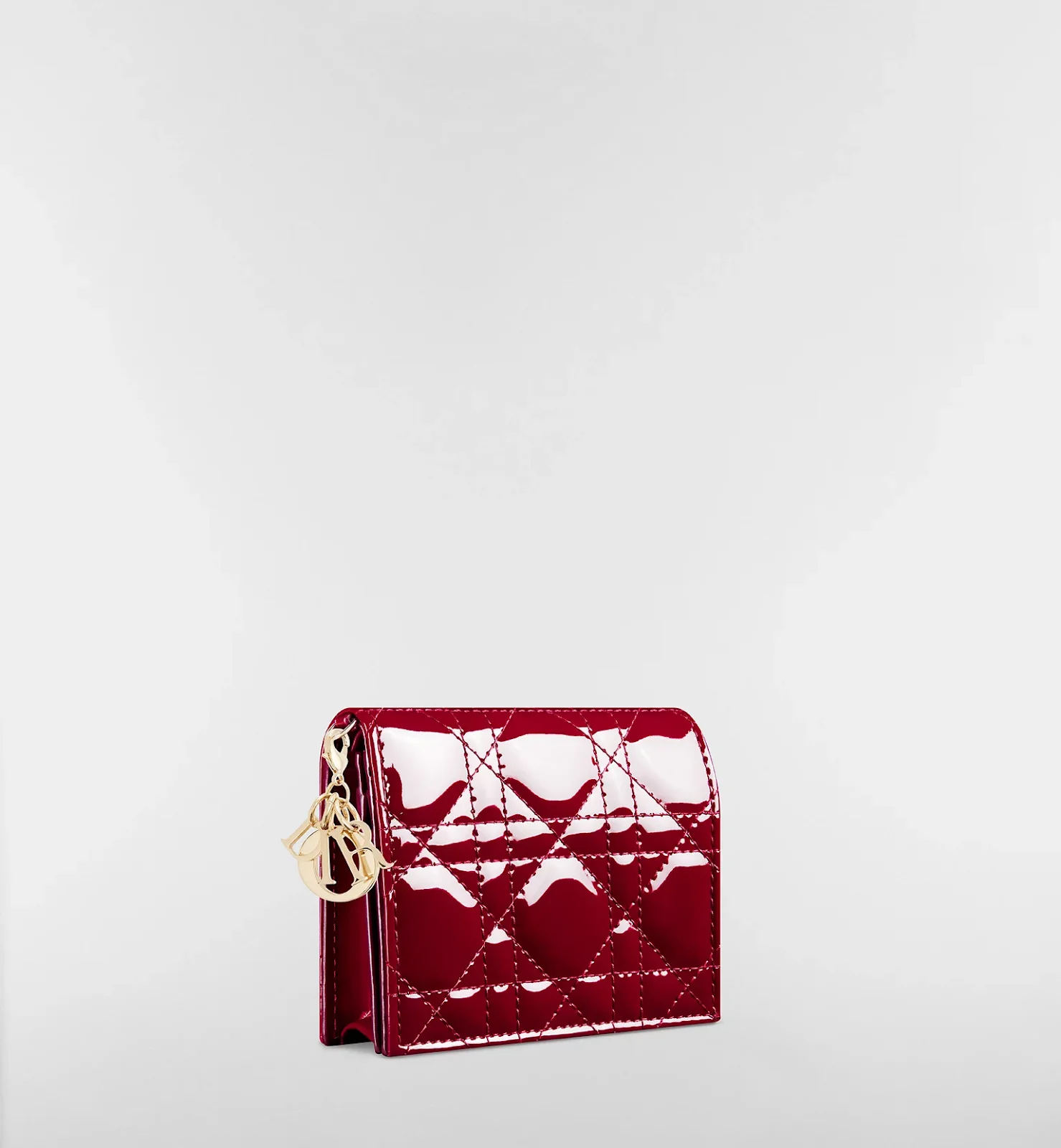 Dior Gardenia wallet in vibrant red for wealth and prosperity