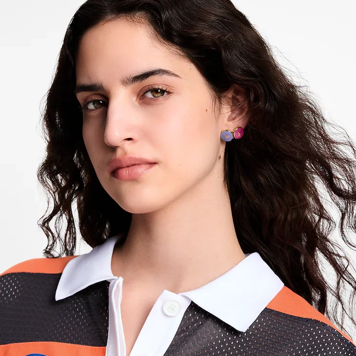 Louis Vuitton LV Confetti Earrings in vibrant enamel colors