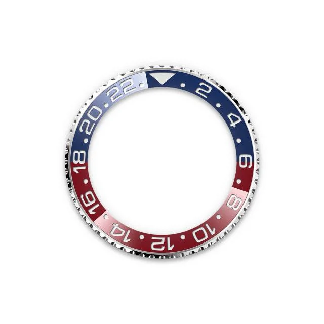 ขอบเซรามิก Cerachrom สองสีของ Rolex Pepsi ที่ผลิตได้ยากและเป็นตำนาน
